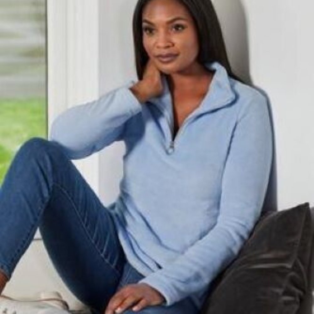 BOSTON PROPER HALF ZIP JACKET SWEATER SIZE: XS